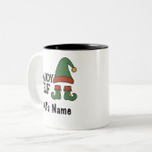 Personalized Daddy Elf Mug – Custom Christmas Gift Zweifarbige Tasse (Vorderseite Links)