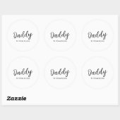 Personalized Daddy Runder Aufkleber (Blatt)
