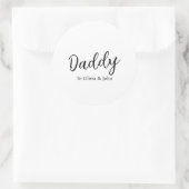 Personalized Daddy Runder Aufkleber (Tasche)