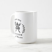 Personalized Dad's BBQ Barbeque Grill Master  Kaffeetasse (Vorderseite Links)