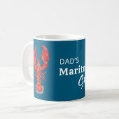Personalized Dad's Maritime grill Lobster Graphic  Kaffeetasse (Vorderseite Links)