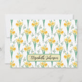 Personalized Daffodils Floral Botanical Note Card Mitteilungskarte (Vorderseite)