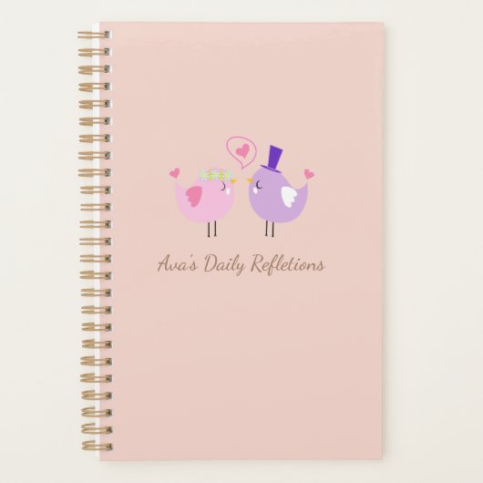Personalized Daily Reflections Notebook - Cute Planer (Vorderseite)