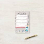 Personalized Daily to do list Post-it Klebezettel (Auf Schreibtisch)