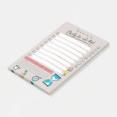 Personalized Daily to do list Post-it Klebezettel (angewinkelt)