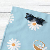 Personalized Daisy Beach Towel, Custom Beach Towel Strandtuch