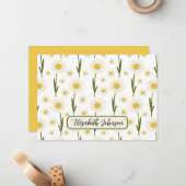 Personalized Daisy Floral Botanical Note Card Mitteilungskarte (Vorderseite/Rückseite Beispiel)