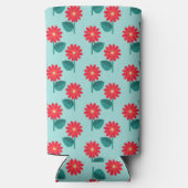 Personalized Daisy Pattern Can Cooler Selters Dosenkühler (Rückseite)
