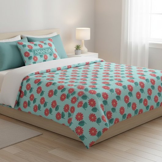 Personalized Daisy Pattern Pillowcase Kissenbezug