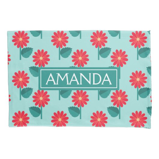 Personalized Daisy Pattern Pillowcase Kissenbezug (Vorderseite)