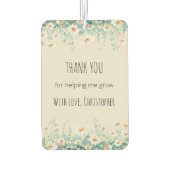 Personalized Daisy Teacher Thank You Autolufterfrischer (Rückseite)