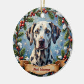 Personalized Dalmatian Christmas Keramik Ornament (Links)