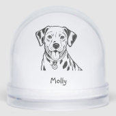 Personalized Dalmatian Dog Christmas Schneekugeln (Vorderseite)