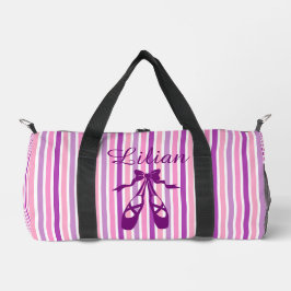 Personalized Dance Bag with Name Purple Ballet  Duffle Bag