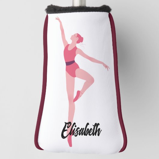 Personalized Dance Ballerina Golf Elegant Ballet Golf Headcover (Rotieren 90)