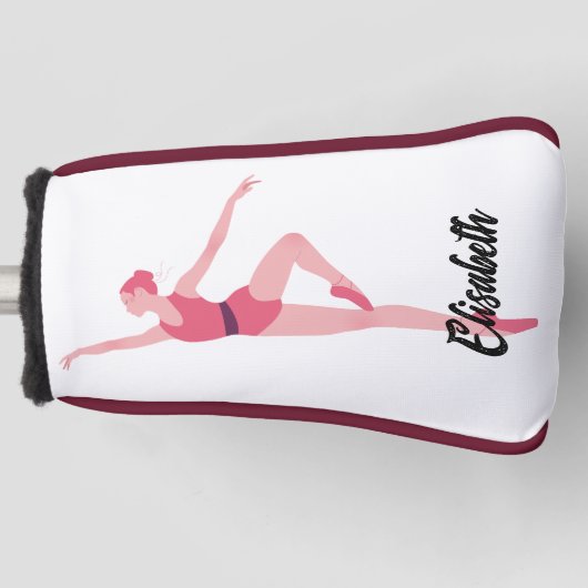 Personalized Dance Ballerina Golf Elegant Ballet Golf Headcover (Vorderseite)
