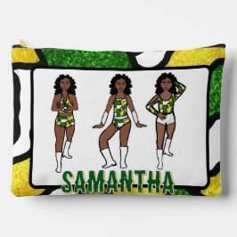 Personalized Dancer Green Yellow Camo #1 Zubehörtasche