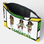 Personalized Dancer Green Yellow Camo #1 Zubehörtasche (Offen)