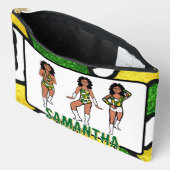 Personalized Dancer Green Yellow Camo #2 Zubehörtasche (Offen)