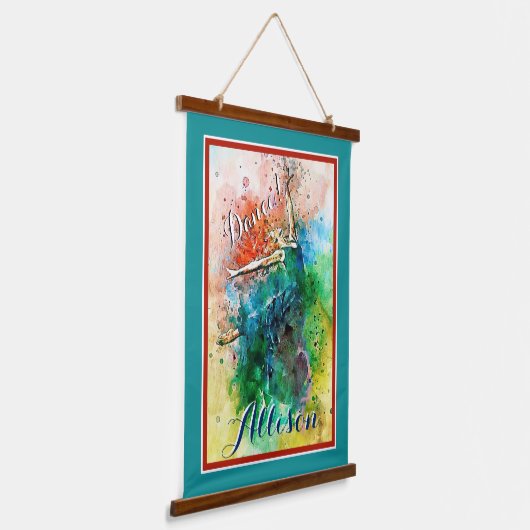 Personalized Dancer  Wandteppich Mit Holzrahmen (Gewinkelt)