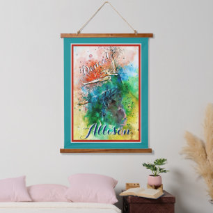 Personalized Dancer Wandteppich Mit Holzrahmen