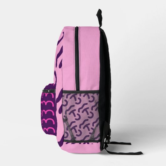 Personalized Dard Neon/Pink Fun Pattern Bedruckter Rucksack (Rechts)