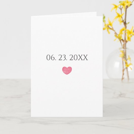 Personalized Date Simple Wedding Anniversary  Karte (Gelbe Blume)
