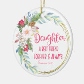 Personalized Daughter Best Friend Christmas Keramik Ornament (Links)