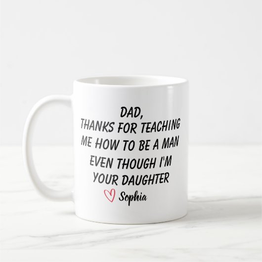 Personalized Dear Dad Mug, Fathers Day Gifts, Kaffeetasse (Links)