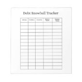 Personalized Debt Snowball Tracker Notepad Notizblock (Vorderseite)