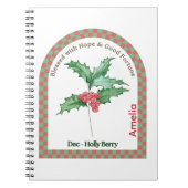 Personalized December Birth Month Flower Notebook Notizblock (Vorderseite)