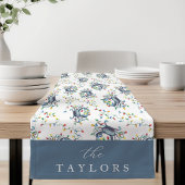 Personalized Deck the Claws Coastal Crab Christmas Kurzer Tischläufer