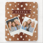 Personalized Deer Print Neutral Aesthetic Gifts Mousepad<br><div class="desc">With this adorable personalized deer print collection, you can incorporate a little bit of the wild into your daily life. These designs are ideal for anyone who like nature, woodland themes, or distinctive, personalized presents. They are inspired by the graceful beauty of deer and their recognizable spotted coats. You may...</div>