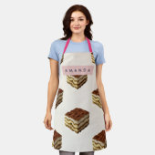 Personalized Delicious Tiramisu Dessert Pattern Schürze (Getragen)
