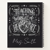 Personalized Deluxe Teacher Lesson Plan Notebook Notizblock (Rückseite)