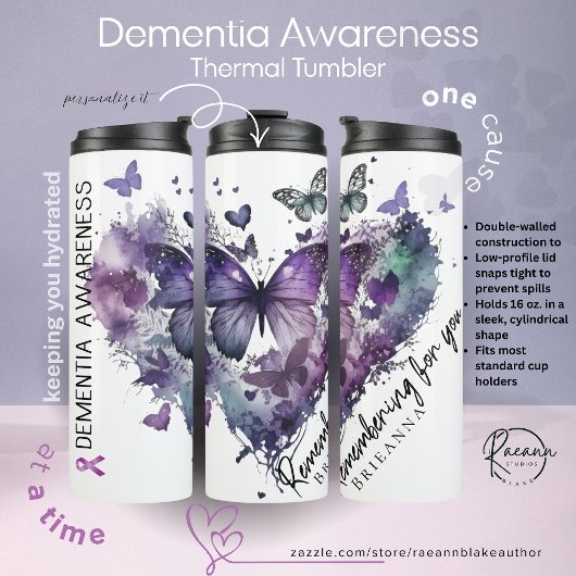 Personalized Dementia Awareness Thermal Tumbler Thermosbecher