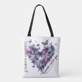 Personalized Dementia Awareness Tote Bag Tasche (Rückseite)