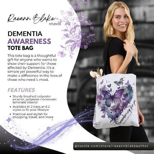 Personalized Dementia Awareness Tote Bag Tasche