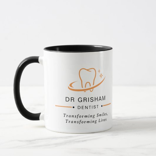 Personalized Dentist Logo Coffee Mug Tasse (Links)