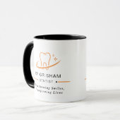 Personalized Dentist Logo Coffee Mug Tasse (Vorderseite Links)