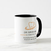 Personalized Dentist Logo Coffee Mug Tasse (VorderseiteRechts)