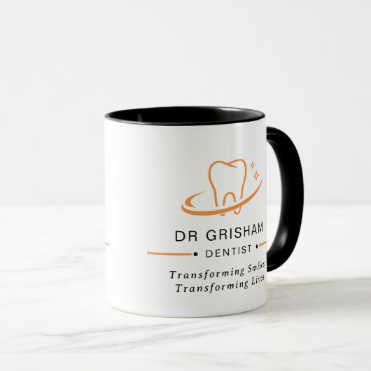 Personalized Dentist Logo Coffee Mug Tasse (VorderseiteRechts)