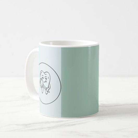Personalized Dentist Name, Title & Clinic Logo Mug Kaffeetasse (Vorderseite Links)