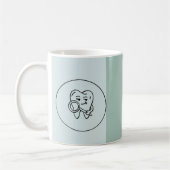 Personalized Dentist Name, Title & Clinic Logo Mug Kaffeetasse (Links)