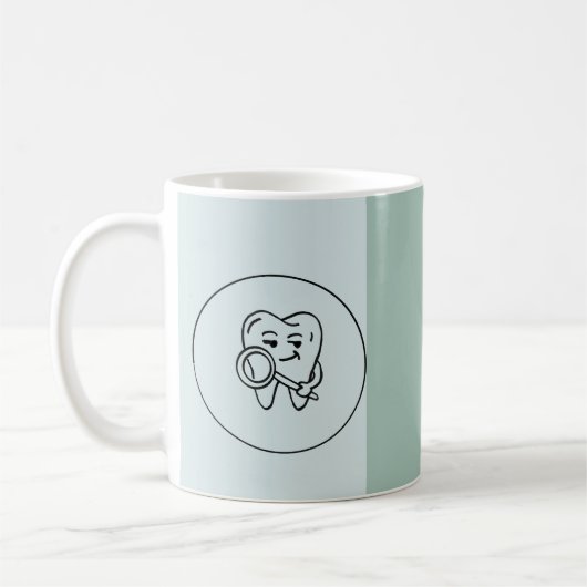 Personalized Dentist Name, Title & Clinic Logo Mug Kaffeetasse (Links)