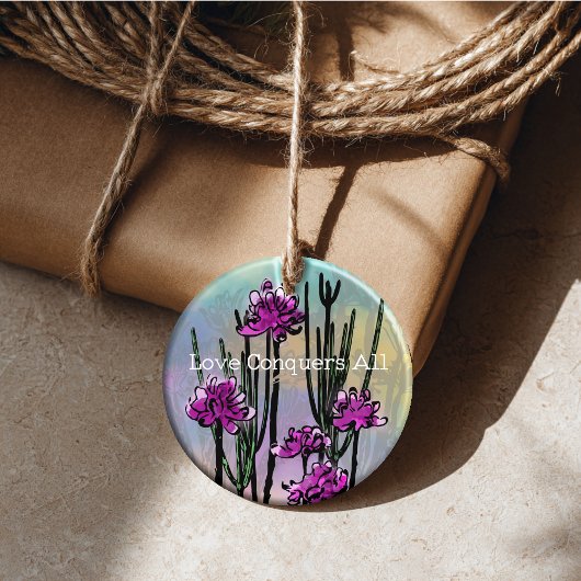 Personalized Desert Bloom Art Keepsake Ornament