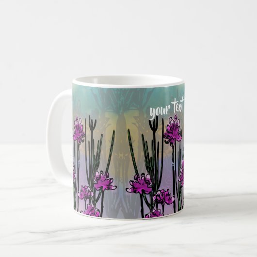 Personalized Desert Blooms - Artistic Coffee Mug Kaffeetasse (Vorderseite Links)