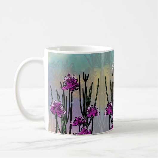Personalized Desert Blooms - Artistic Coffee Mug Kaffeetasse (Links)