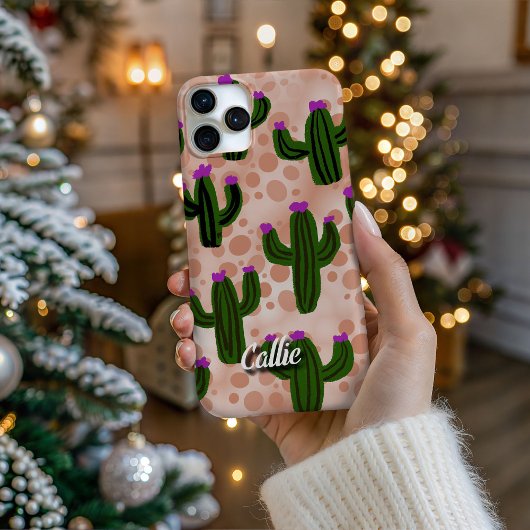 Personalized Desert Orange Cacti Phone Case iPhone Hülle