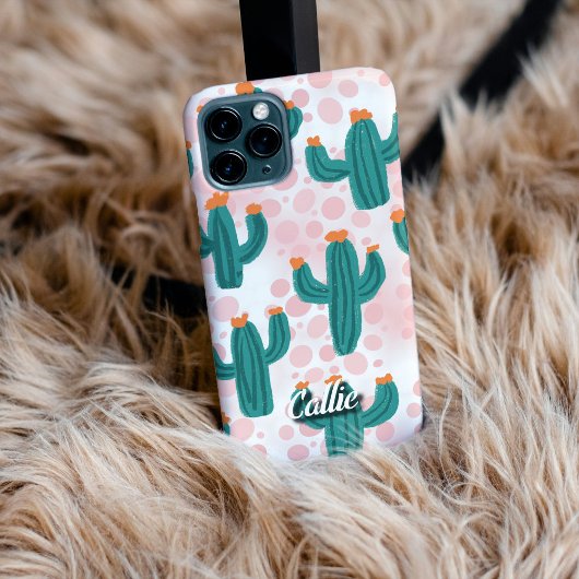 Personalized Desert Pink Cacti Phone Case iPhone Hülle